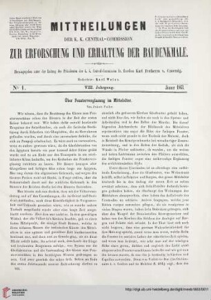 Nr. 1 (Jänner 1863)