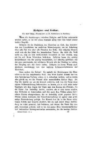 Religion und Kultur