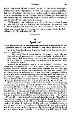 303-306, II. Sprechsaal