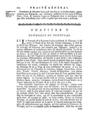 Chapitre V. Commerce Du Portugal