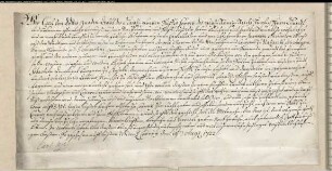 Corveyscher Lehnbrief für das Kloster Nazareth wegen der beiden Güter vor Störmede und Eringhausen.