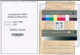 Entnazifizierung August Giebels , geb. 20.06.1901 (Metzger)