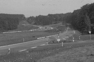 Rohrbrunn: B 8 und Autobahn Frankfurt-Würzburg bei Rohrbrunn