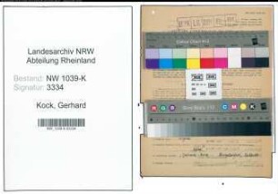 Entnazifizierung Gerhard Kock , geb. 06.05.1917 (Lehrer)