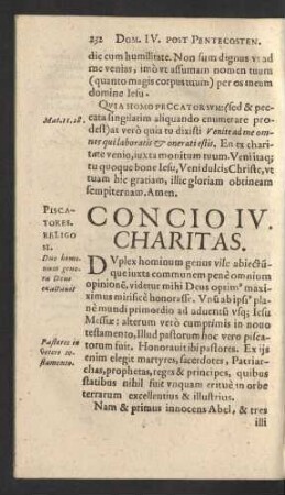 Concio IV. Charitas.