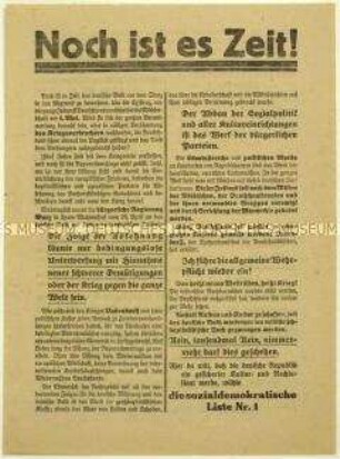 Aufruf der Vereinigten SPD zur Reichstagswahl am 4. Mai 1924