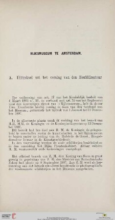 A. Uittreksel uit het verslag van den Hoofddirecteur