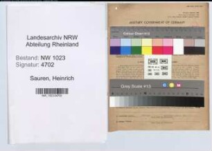 Entnazifizierung Heinrich Sauren , geb. 06.05.1897 (Gasmeister)