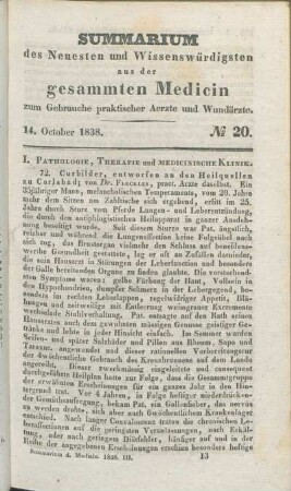 14. October 1838. No 20.