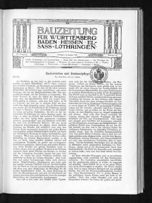 Backsteinbau und Denkmalpflege