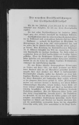 Die neusten Veröffentlichungen der Liebhaberbibliothek