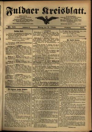 Ausgabe vom Montag, den 28. Oktober 1907.