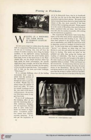 Weaving in a Westchester Farm House