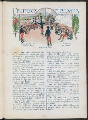 Recuerdos históricos AGOSTO 1925