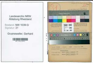 Entnazifizierung Gerhard Grueneweller , geb. 05.08.1914 (Landesbeamter)