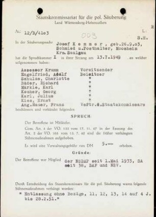 Kemmer, Josef