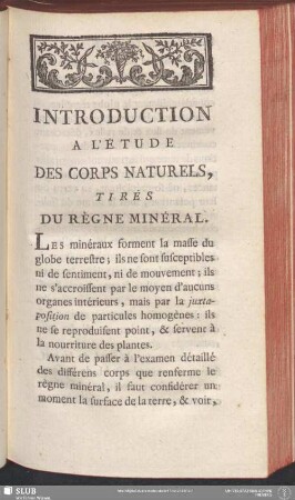 Introduction A L'Étude Des Corps Naturels, Tirés Du Règne Minéral