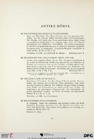 Antike Möbel (Nr. 285-325)