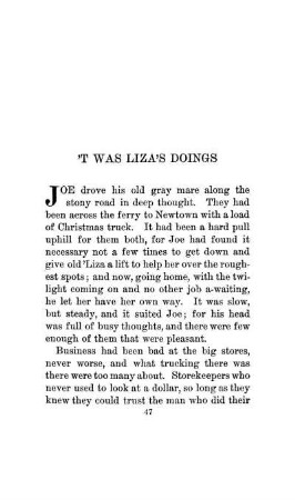 'T Was Liza's Doings