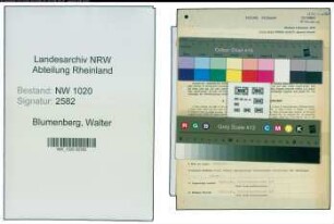 Entnazifizierung Walter Blumenberg , geb. 02.04.1904 (Dolmetscher)