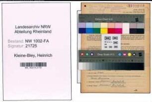 Entnazifizierung Heinrich Kleine-Bley, geb. 20.07.1892 (Milchhaendler)