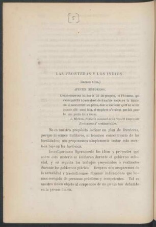 Las fronteras y los indios.