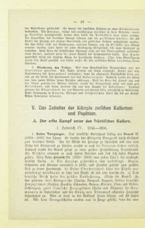 V. Das Zeitalter der Kämpfe zwischen Kaisertum und Papsttum