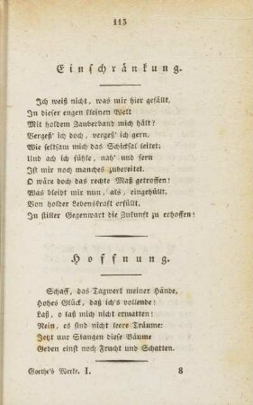 Einschränkung.