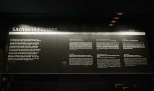 SLUB, Ausstellung "Wie Luthers Worte fliegen lernten" : Vitrine "Sachsens Fürsten", Annotation