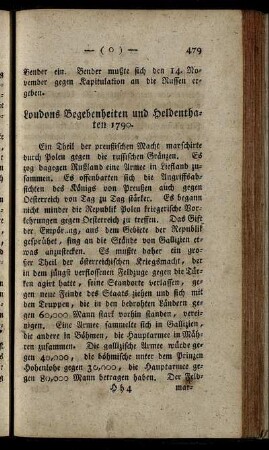 Loudons Begebenheiten und Heldenthaten 1790.