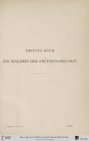 Drittes Buch: Die Malerei der Frührenaissance