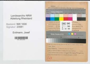 Entnazifizierung Josef Erdmann, geb. 28.04.1911 (Bergmann)
