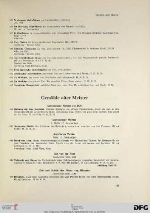 Gemälde alter Meister (Nr. 646-693)