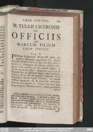 M. Tullii Ciceronis De Officiis Ad Marcum Filium Liber Tertius.