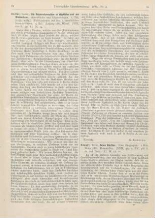 81-82 [Rezension] Keller, Ludw., Die Gegenreformation in Westfalen und am Niederrhein. Actenstücke und Erläuterungen. 1. Thl. (1555 - 1585.)