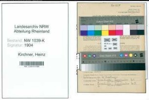 Entnazifizierung Heinz Kirchner , geb. 16.05.1916 (Arzt)