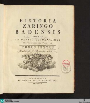 6: Historia Zaringo Badensis