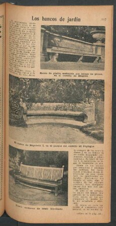 Los bancos de jardín