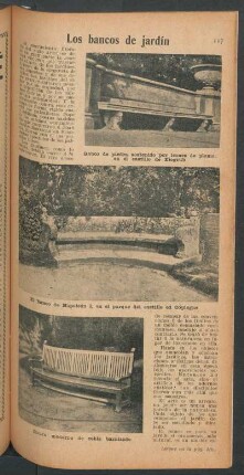 Los bancos de jardín
