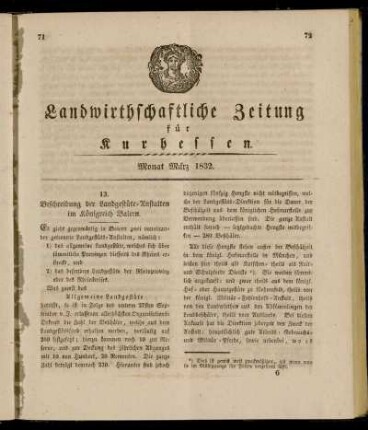Monat März 1832