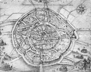 Belagerung und Einnahme der Stadt Aachen durch Spinola 1614 - Lageplan