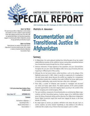Documentation and transitional justice in Afghanistan
