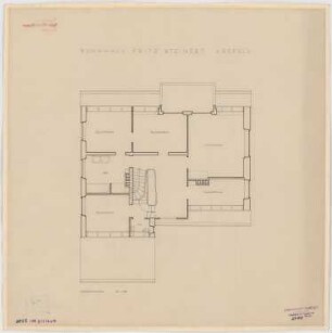 Wohnhaus Fritz Steinert, Krefeld: Grundriss OG 1:50