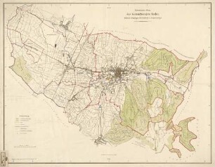 Übersichts-Plan über die Gemarkungen Lahr, Kuhbach, Dinglingen, Mietersheim und Langenwinkel