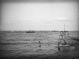 Honshū. Mündung des Flusses Tone (Tone-gawa) - heute in den Pazifischen Ozean, früher in die Bucht von Tokio