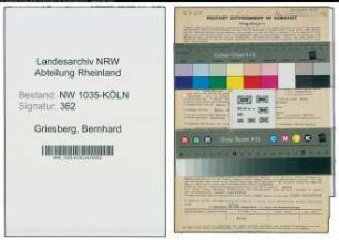 Entnazifizierung Bernhard Griesberg , geb. 14.02.1913 (Kaufmaennischer Angestellter)