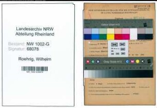 Entnazifizierung Wilhelm Roehrig, geb. 16.10.1889 (Filmvorfuehrer)
