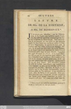 Lettre de Mr. De La Fontaine, A Mr. De Bonrepaux.