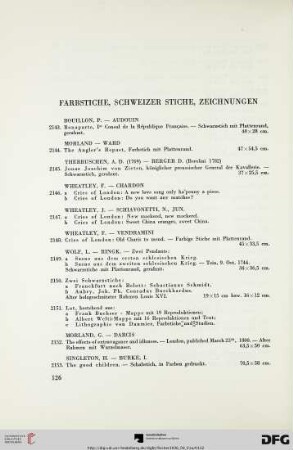Farbstiche, Schweizer Stiche, Zeichnungen (Nr. 2143-2214)