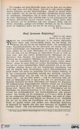 33: Graf Hermann Keyserling